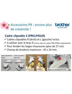 Brother cadre clipsable broderie chaussure pour PR655 et PR1000 2