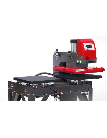 Zoom sur presse à chaud Secabo TPD7 PREMIUM